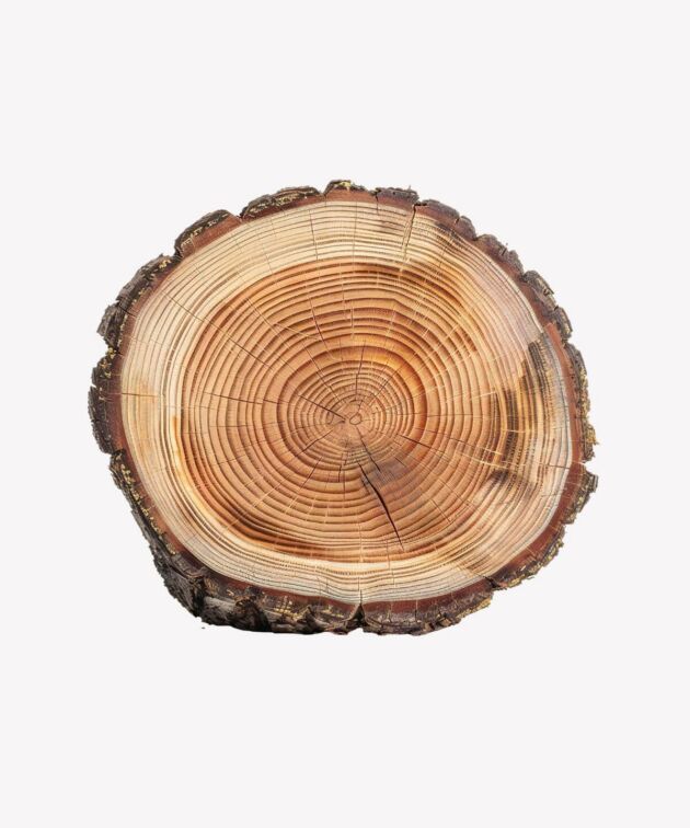 Natural pinewood round slab
