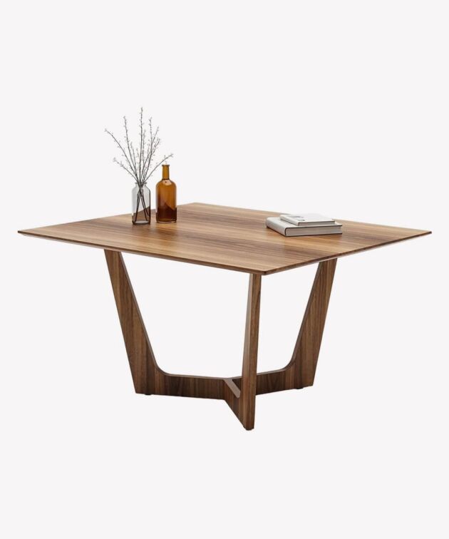 Minimalist walnut dining table